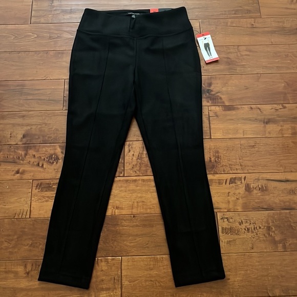 NWT Andrew Marc black Faux Suede Skinny Pants Size M - Picture 5 of 12
